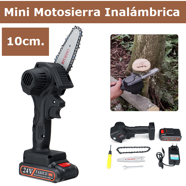 Mini motosierra inalámbrica recargable